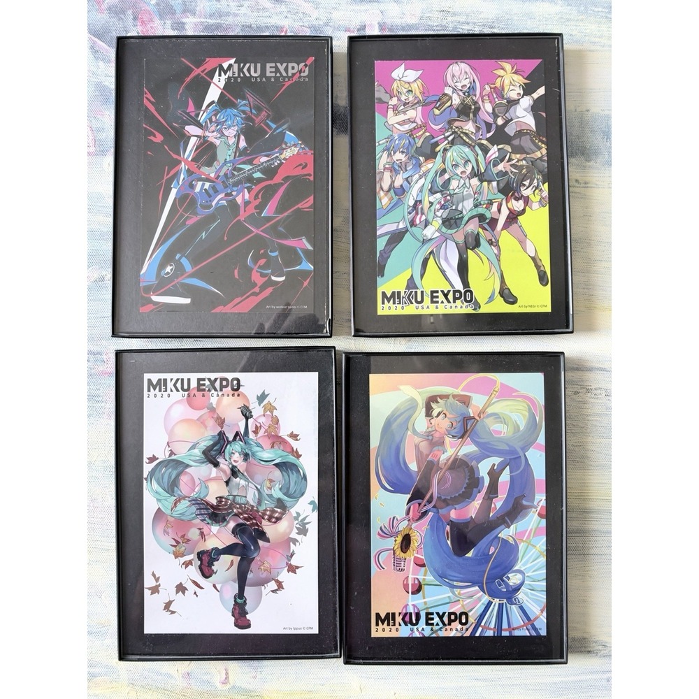 Hatsune Miku Expo 2020 USA Canada Framed Art Set Miku Rin Len Luka KAITO MEIKO